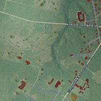 Second close-up of the map of Kenansville, North Carolina print showing more streets and buildings