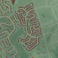 Second close-up of the map of Kendall Park, New Jersey print showing more streets and buildings