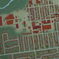 Second close-up of the map of Kenilworth, New Jersey print showing more streets and buildings