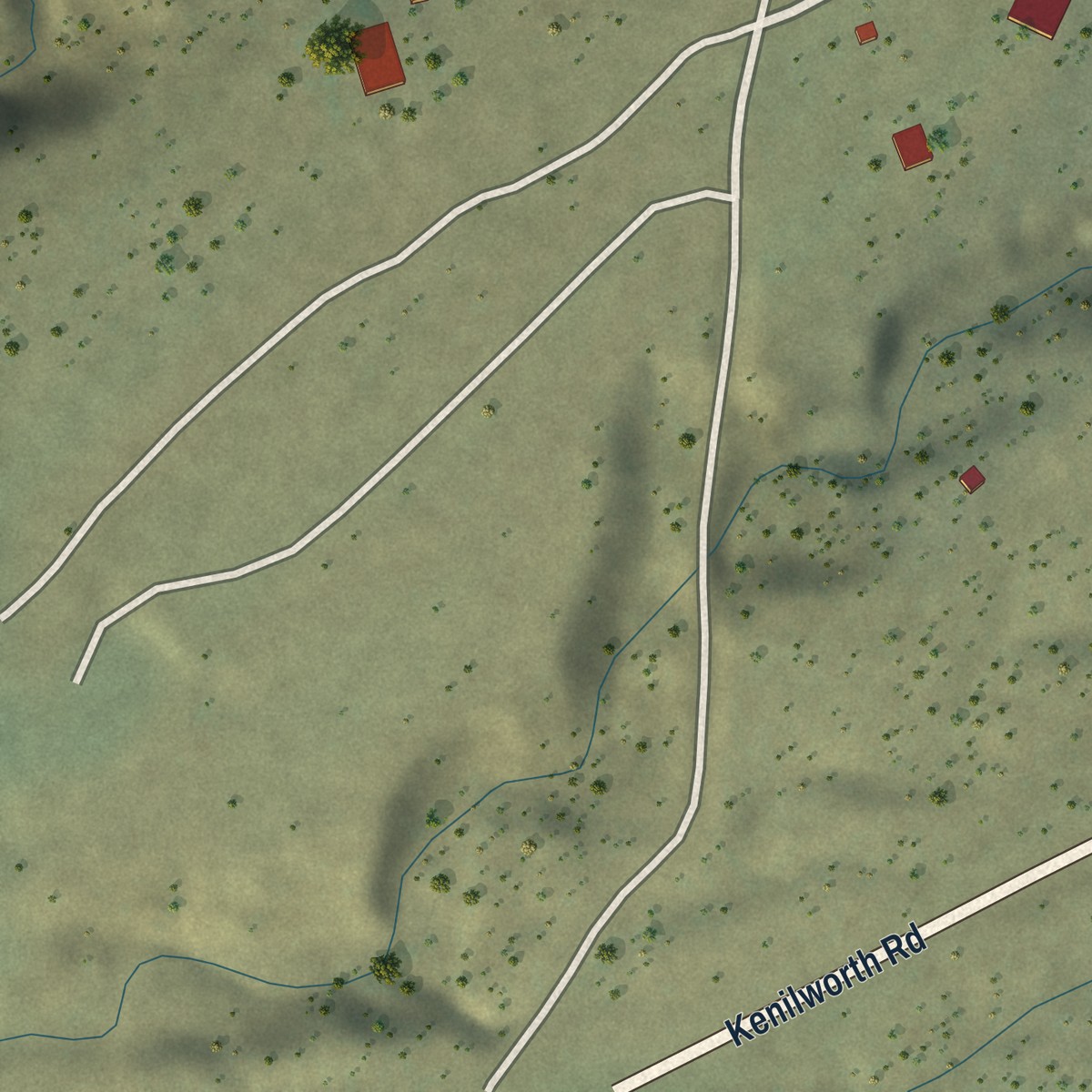 Second close-up of the map of Kenilworth, Utah print showing more streets and buildings