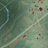 Second close-up of the map of Kenly, North Carolina print showing more streets and buildings