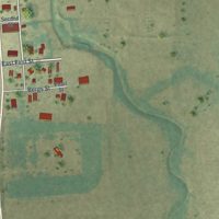 Second close-up of the map of Kennedy, Minnesota print showing more streets and buildings