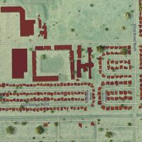 Second close-up of the map of Kenneth City, Florida print showing more streets and buildings