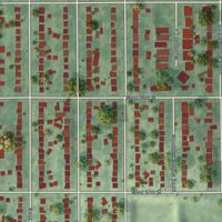 Second close-up of the map of Kenny, Minnesota print showing more streets and buildings