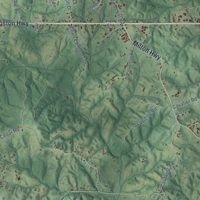 Second close-up of the map of Kentuck, Virginia print showing more streets and buildings