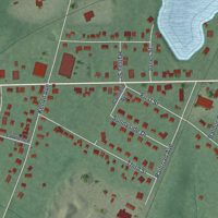 Second close-up of the map of Kenvil, New Jersey print showing more streets and buildings