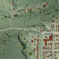 Second close-up of the map of Kenyon, Minnesota print showing more streets and buildings
