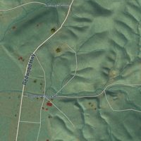 Second close-up of the map of Kerby, Oregon print showing more streets and buildings