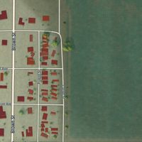 Second close-up of the map of Kettleman City, California print showing more streets and buildings