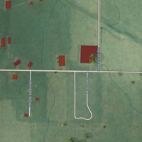 Second close-up of the map of Kewanna, Indiana print showing more streets and buildings