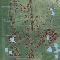 Second close-up of the map of Keystone, Florida print showing more streets and buildings