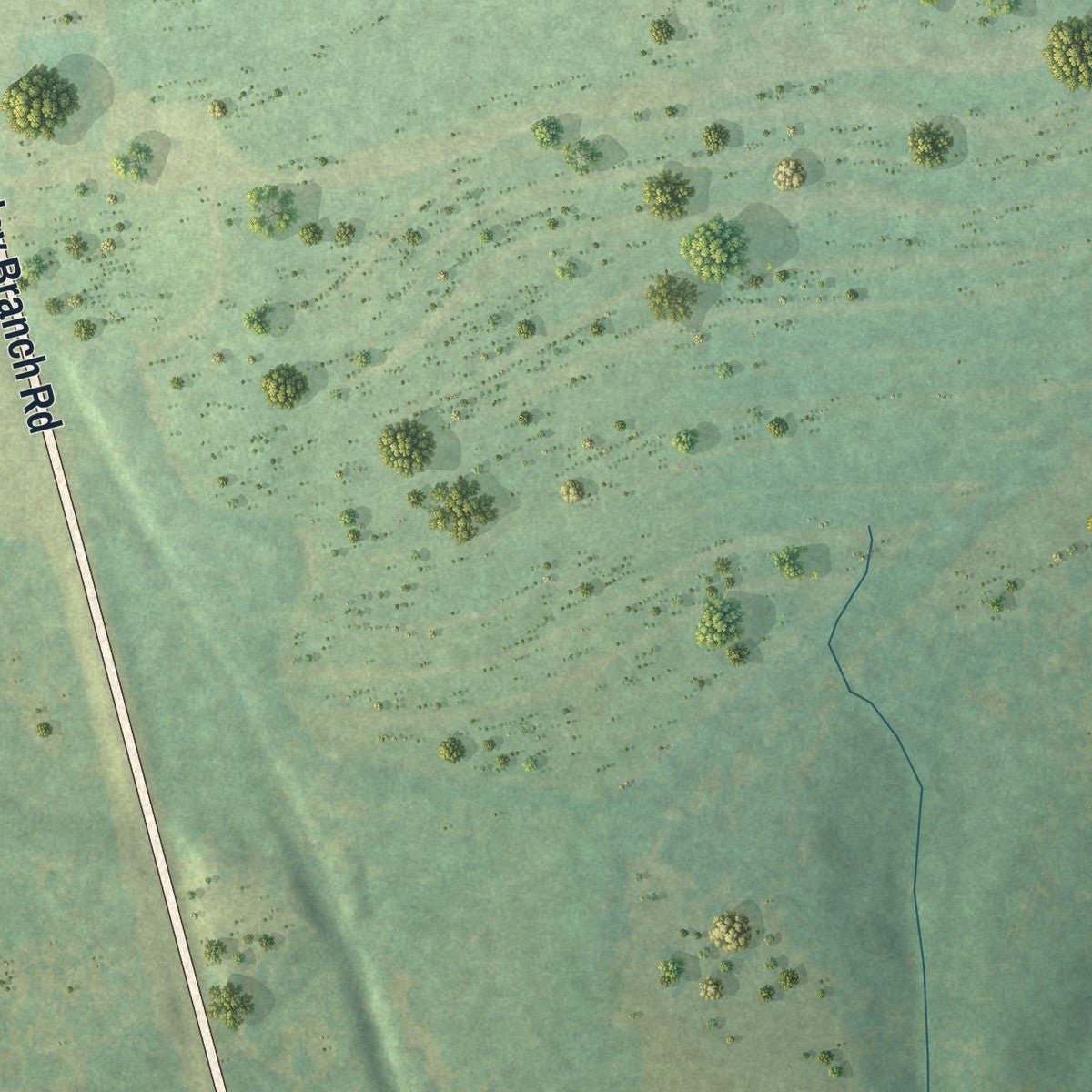 Second close-up of the map of Keysville, Georgia print showing more streets and buildings