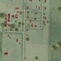 Second close-up of the map of Keytesville, Missouri print showing more streets and buildings