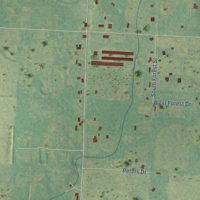 Second close-up of the map of Kibler, Arkansas print showing more streets and buildings