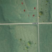Second close-up of the map of Kickapoo Site 5, Kansas print showing more streets and buildings