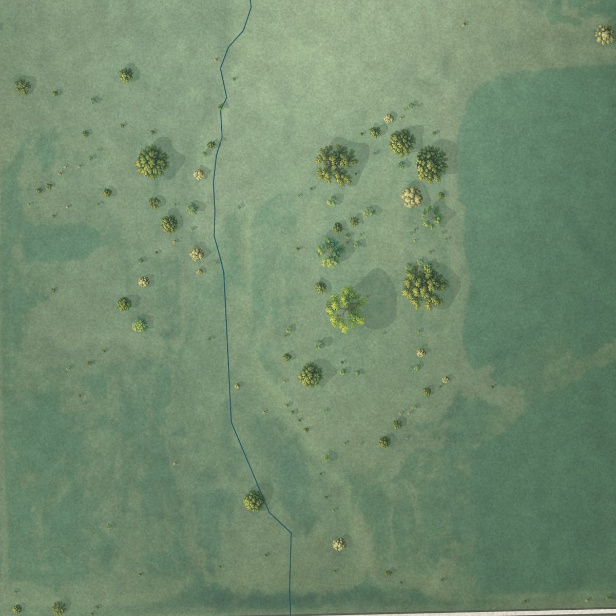 Second close-up of the map of Kickapoo Site 6, Kansas print showing more streets and buildings