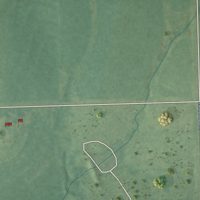 Second close-up of the map of Kickapoo Tribal Center, Kansas print showing more streets and buildings