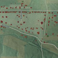 Second close-up of the map of Kidron, Ohio print showing more streets and buildings