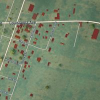 Second close-up of the map of Kilbourne, Louisiana print showing more streets and buildings