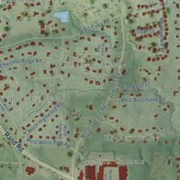 Second close-up of the map of Kildeer, Illinois print showing more streets and buildings