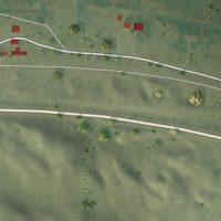 Second close-up of the map of Kilgore, Nebraska print showing more streets and buildings
