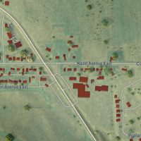 Second close-up of the map of Kimball, Minnesota print showing more streets and buildings