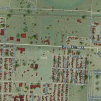 Second close-up of the map of Kimball, Nebraska print showing more streets and buildings