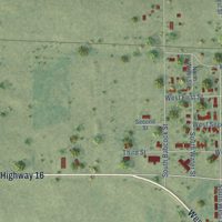 Second close-up of the map of Kimball, South Dakota print showing more streets and buildings