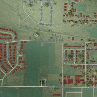 Second close-up of the map of Kimberly, Idaho print showing more streets and buildings