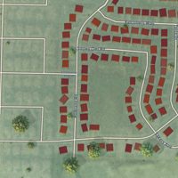 Second close-up of the map of King Arthur Park, Montana print showing more streets and buildings
