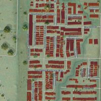 Second close-up of the map of King City, Oregon print showing more streets and buildings
