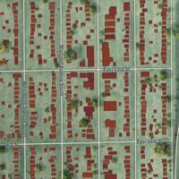 Second close-up of the map of King Field, Minnesota print showing more streets and buildings