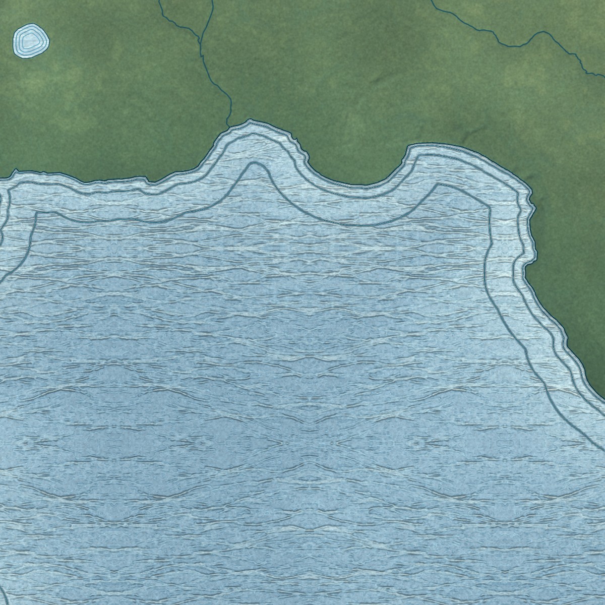 Second close-up of the map of King Salmon, Alaska print showing more streets and buildings