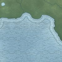 Second close-up of the map of King Salmon, Alaska print showing more streets and buildings