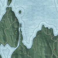 Second close-up of the map of Kings Point, Montana print showing more streets and buildings