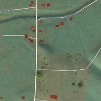 Second close-up of the map of Kings Valley, Oregon print showing more streets and buildings