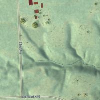 Second close-up of the map of Kingston, Iowa print showing more streets and buildings