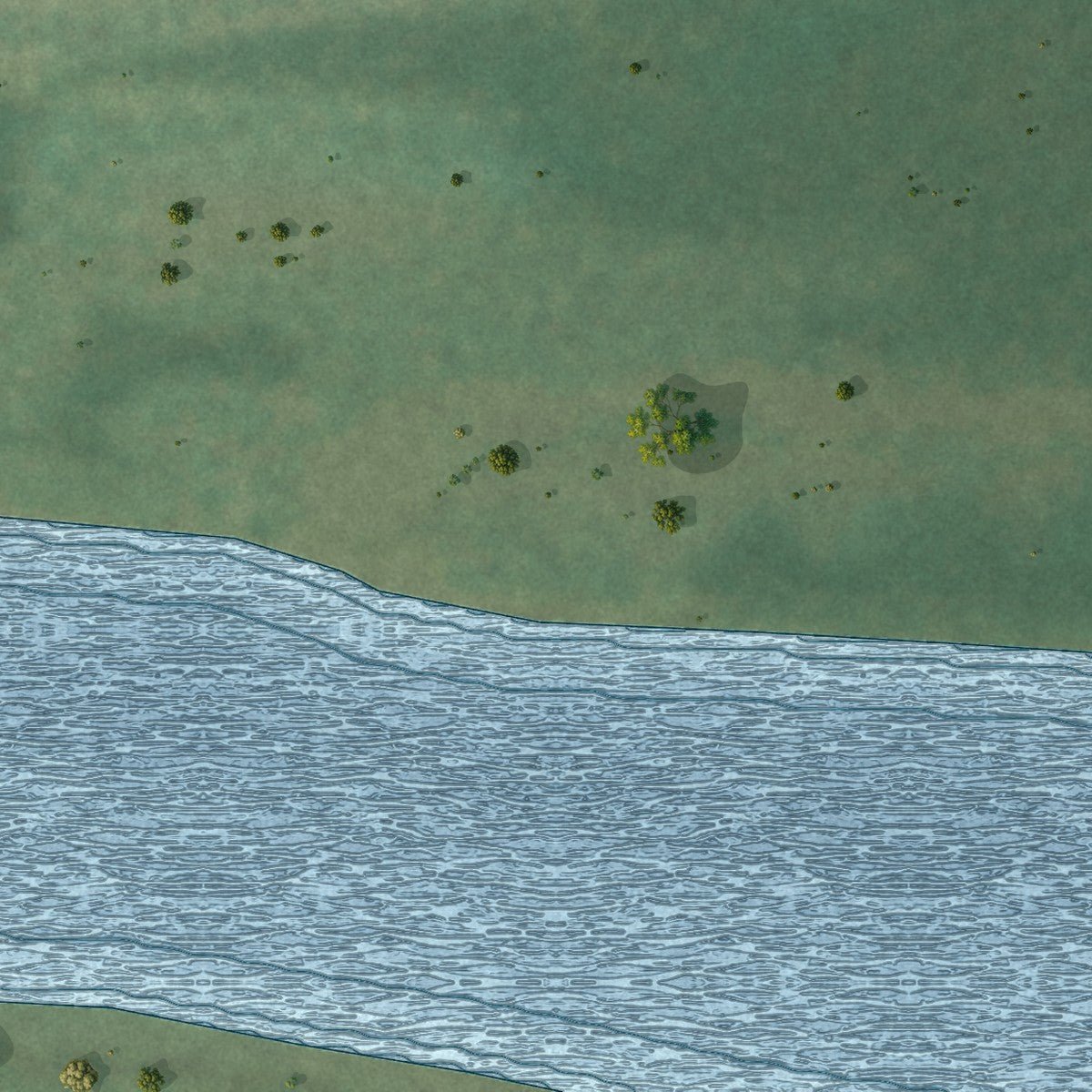 Second close-up of the map of Kingston Mines, Illinois print showing more streets and buildings