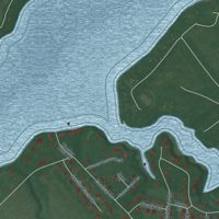 Second close-up of the map of Kingstown, Maryland print showing more streets and buildings