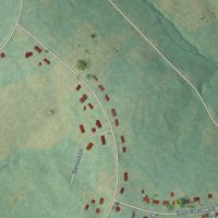 Second close-up of the map of Kingstown, North Carolina print showing more streets and buildings