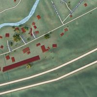 Second close-up of the map of Kingvale, California print showing more streets and buildings