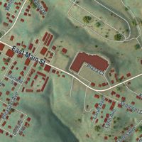 Second close-up of the map of Kingwood, West Virginia print showing more streets and buildings