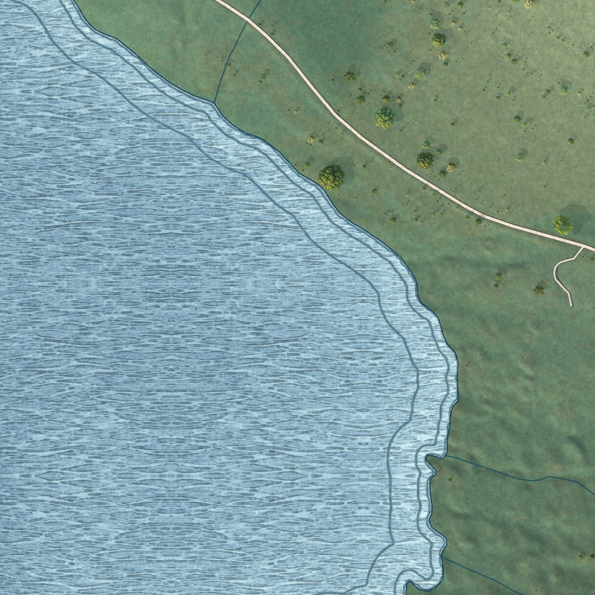 Second close-up of the map of Kirkwood, California print showing more streets and buildings