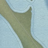 Second close-up of the map of Kivalina, Alaska print showing more streets and buildings
