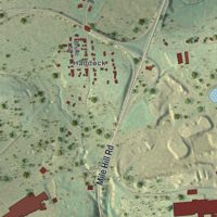 Second close-up of the map of Kline, Pennsylvania print showing more streets and buildings