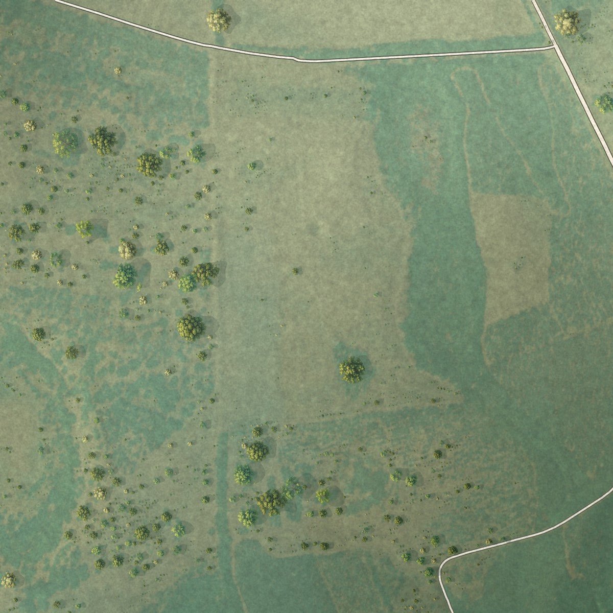 Second close-up of the map of Kline, South Carolina print showing more streets and buildings