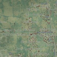 Second close-up of the map of Knights, Florida print showing more streets and buildings