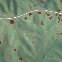 Second close-up of the map of Knottsville, Kentucky print showing more streets and buildings