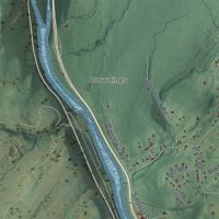 Second close-up of the map of Knowlton, New Jersey print showing more streets and buildings