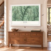 Knox, Clarion County, Pennsylvania map, 24 x 36 inch print in a white frame above a dresser by a staircase